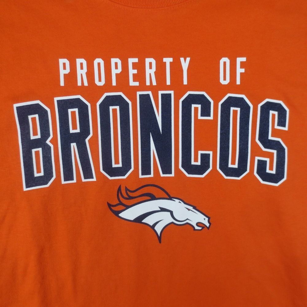 NWT Denver Broncos‎ NFL Reebok T Shirt Mens Medium Orange Short Sleeve Crew Neck